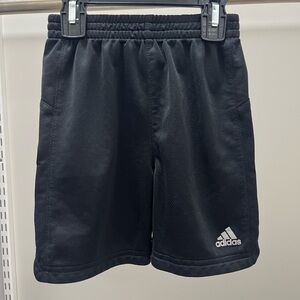 adidas Boys' Black Athletic Shorts with Logo, 3T